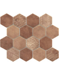 mozaika-szklana-baerwolf-GL-20060-rustykalna-country-heksagon-czerwona-topaz-bialystok